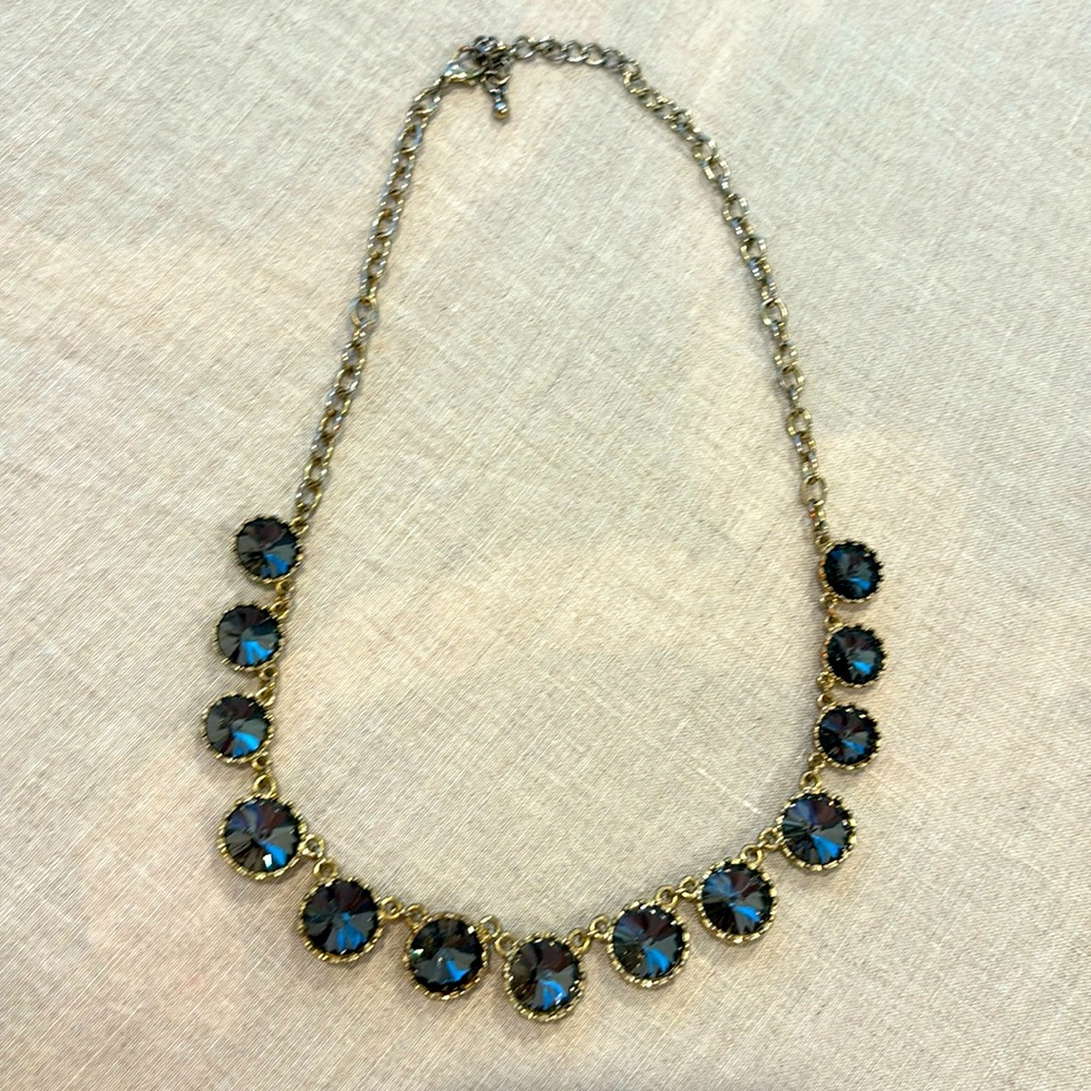 J Crew Black Rhinestone Bead Necklace